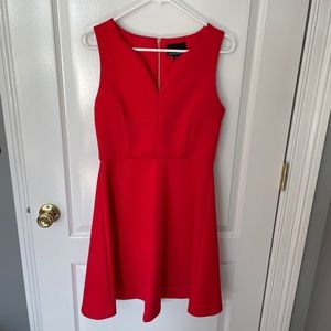 Coral shift dress